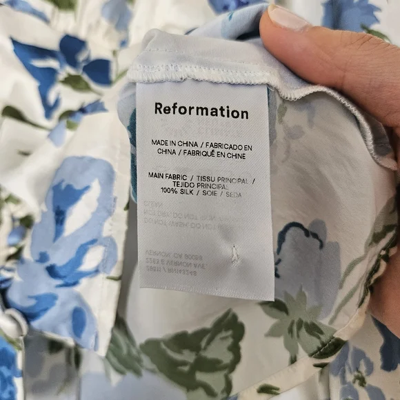 Reformation Blue Floral Blouse - Picture 6 of 6